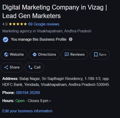 Google My Business Profile optimization for local businesses